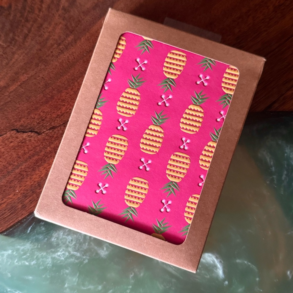 Hallmark - NEW Pack of Pink Pineapple Blank Cards with Envelopes